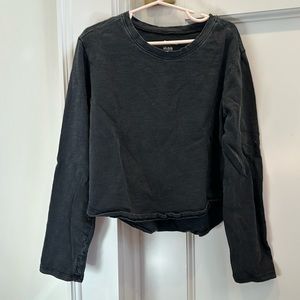 Charcoal grey girls long sleeve t-shirt